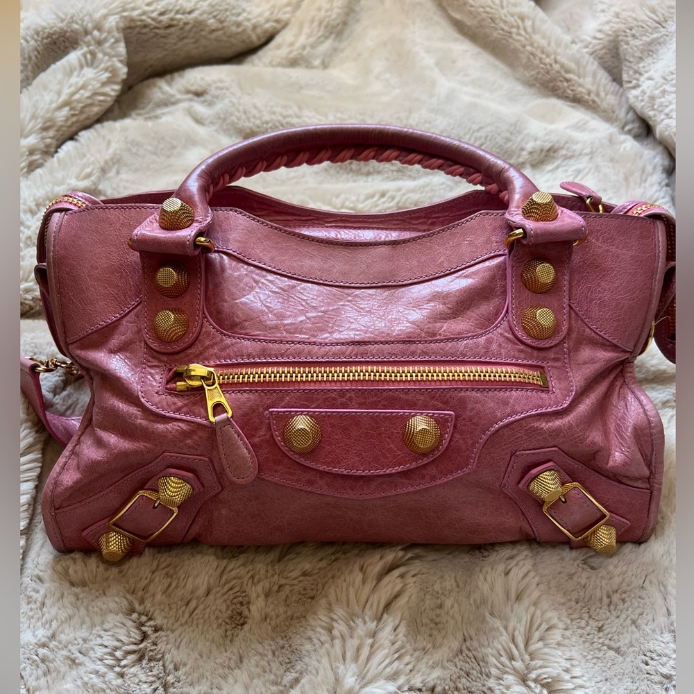 AUTHENTIC 100% Balenciaga bag verified by Poshmark, PINK w/ GOLD hardware